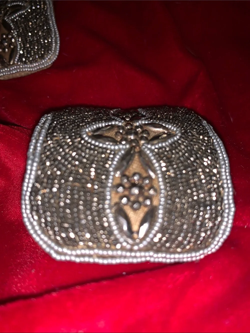Antique Gregorian Embellished Beaded Shoe Buckles 1800’s